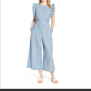 Adorable 1901 Chambray wide leg jumpsuit